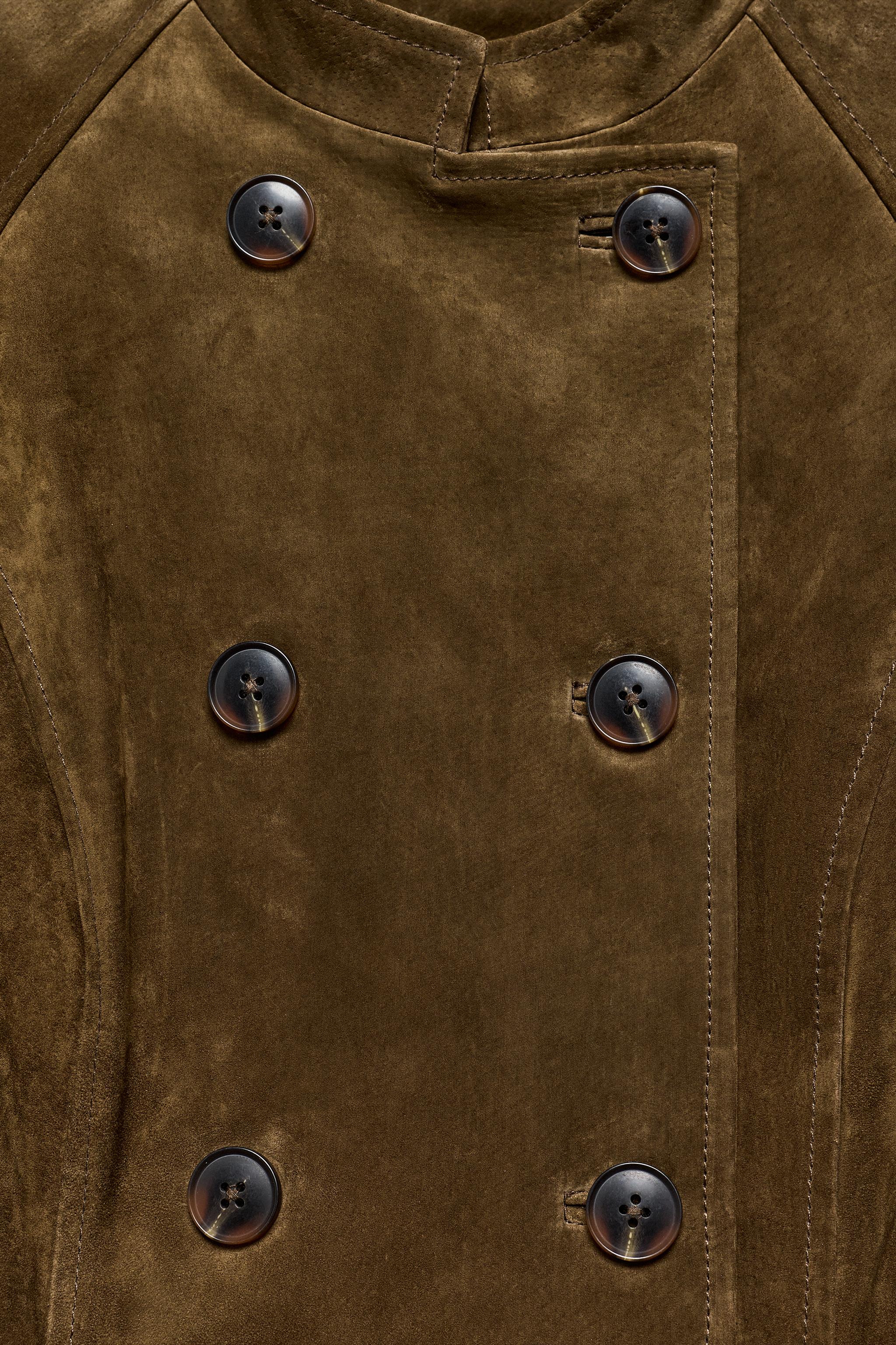 BLOUSON AJUSTÉ 100% CUIR DAIM